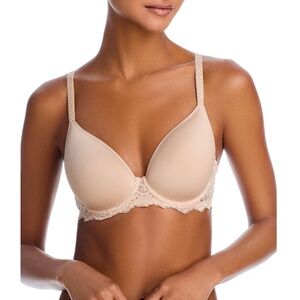 SIMONE PERELE Caresse 3D Plunge T-Shirt Bra Peau Rose - 30DDD (30F) - everyday